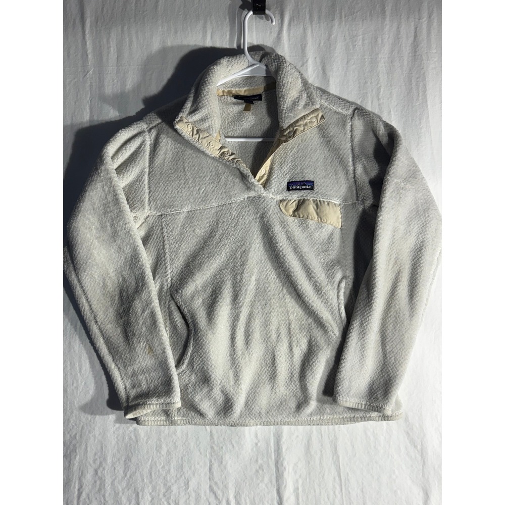 Patagonia Re-Tool Snap-T Fleece Pullover Cream Oatmeal Small 25442